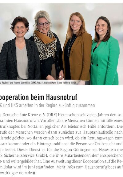 Kooperation beim Hausnotruf